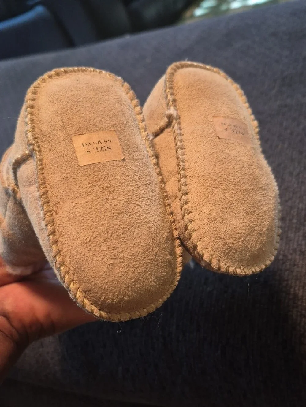 UGG Kids Shearling Lined Suede Boots in Tan